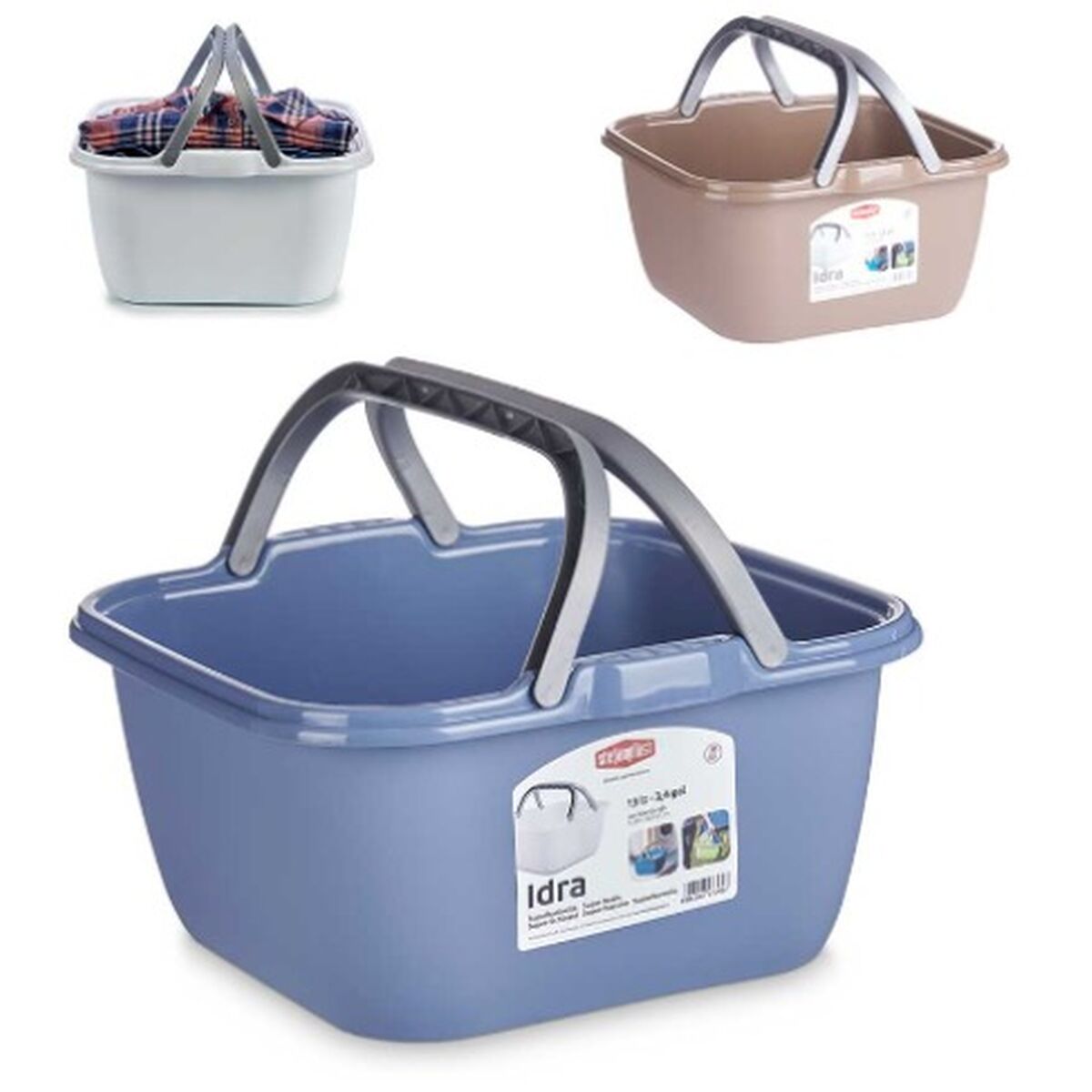 Cestino Multiuso Stefanplast Con manici Plastica 13 L (48 Unità)