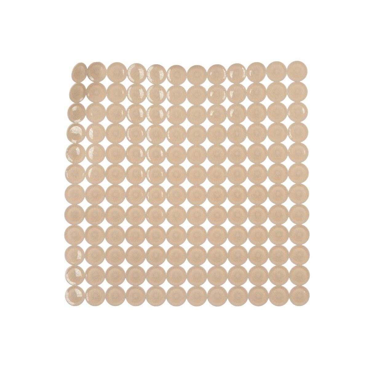 Tappetino Antiscivolo da Doccia Beige PVC 54 x 54 x 1 cm (6 Unità)