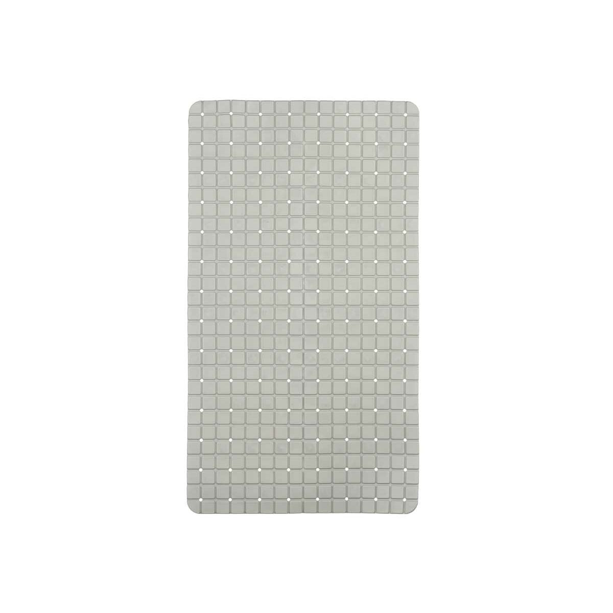Tappetino Antiscivolo da Doccia Quadri Grigio PVC 67,7 x 38,5 x 0,7 cm (6 Unità)