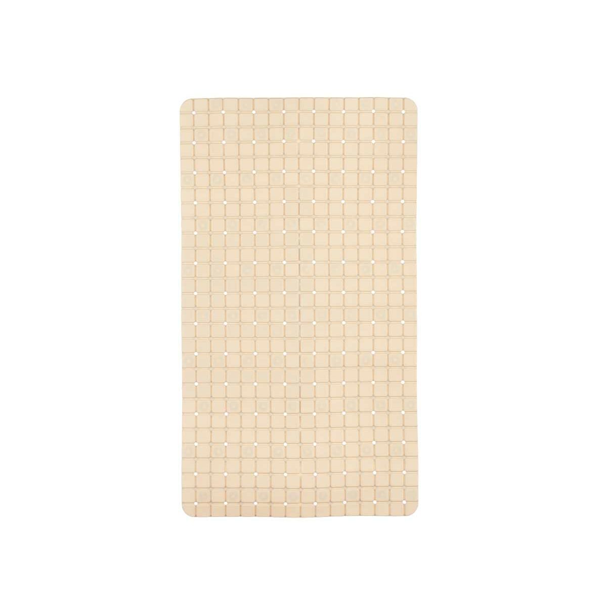 Tappetino Antiscivolo da Doccia Quadri Beige PVC 67,7 x 38,5 x 0,7 cm (6 Unità)