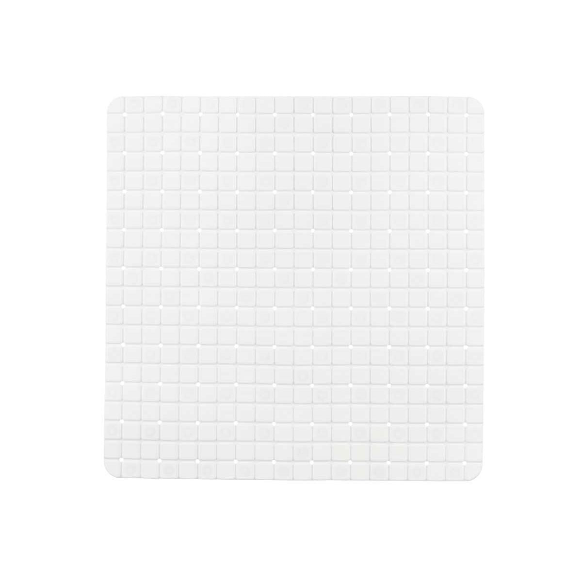 Tappetino Antiscivolo da Doccia Quadri Bianco PVC 50,3 x 50,3 x 0,7 cm (6 Unità)