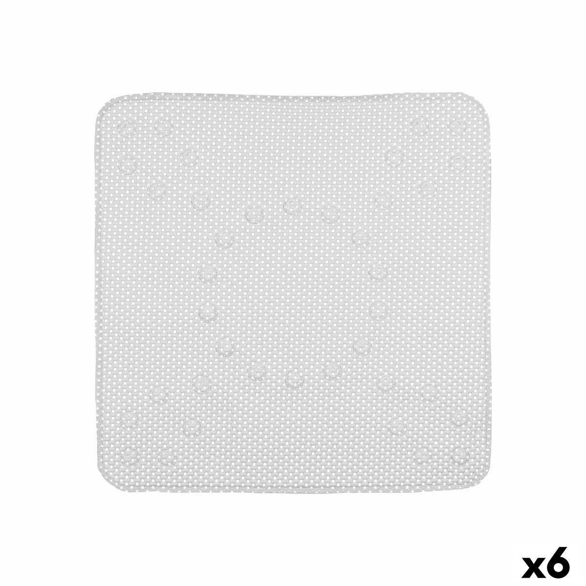 Tappetino Antiscivolo da Doccia Grigio PVC 53 x 52,5 x 1 cm (6 Unità)