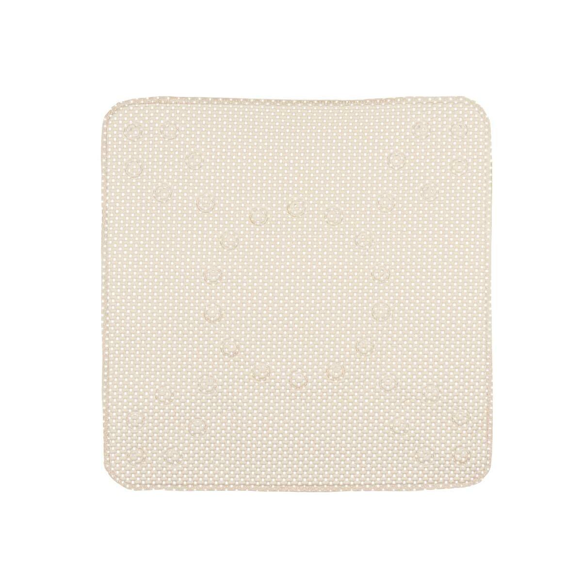 Tappetino Antiscivolo da Doccia Beige PVC 53 x 52,5 x 1 cm (6 Unità)