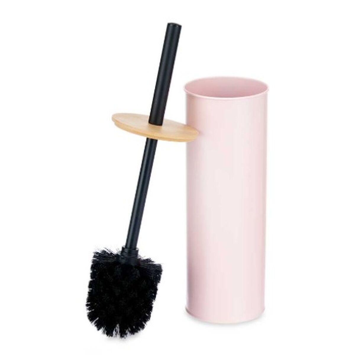 Scopino per il Bagno Rosa Metallo Bambù Plastica 9,5 X 27 X 9,5 cm (6 Unità)
