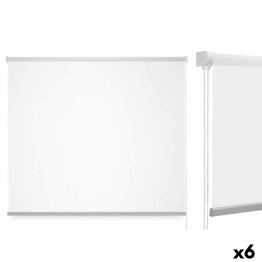 Store a rullo 180 x 180 cm Bianco Stoffa Plastica (6 Unità)