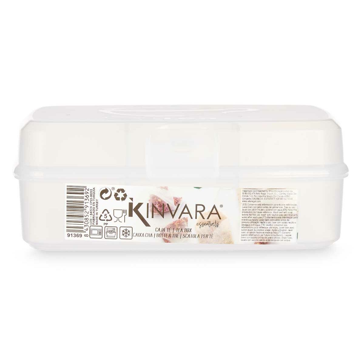 Scatola portaoggetti con coperchio Trasparente Plastica 21,5 x 8 x 14,6 cm (12 Unità)