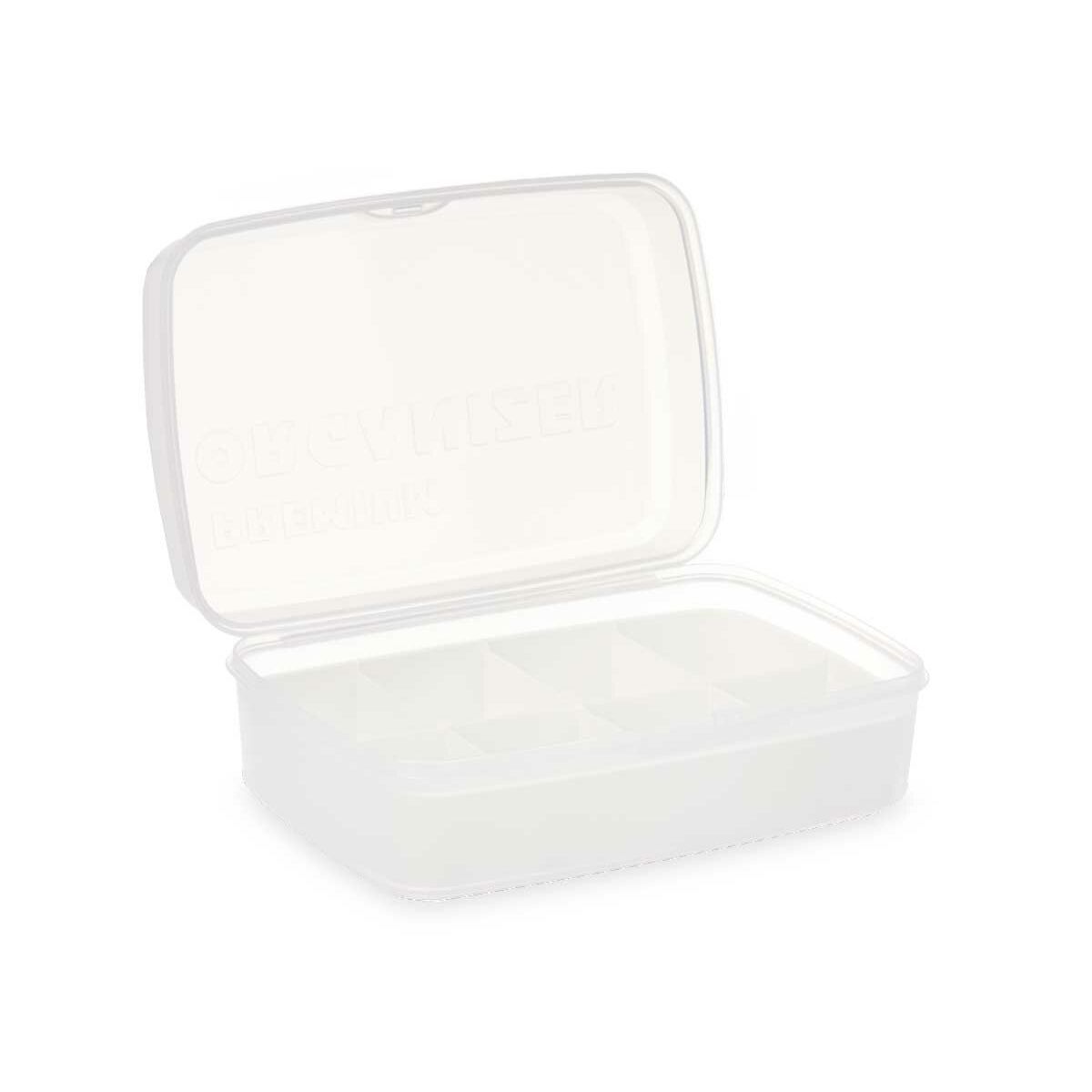 Scatola portaoggetti con coperchio Bianco Trasparente Plastica 21,5 x 8,5 x 15 cm (12 Unità)