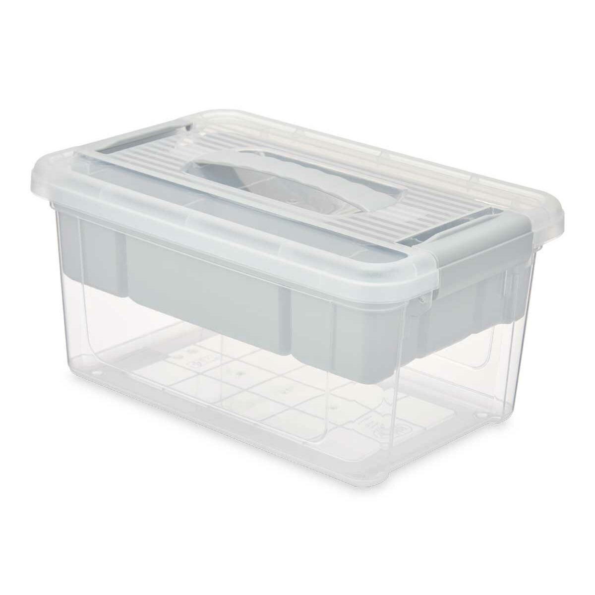 Scatola Multiuso Grigio Trasparente Plastica 5 L 29,5 x 14,5 x 19,2 cm (6 Unità)