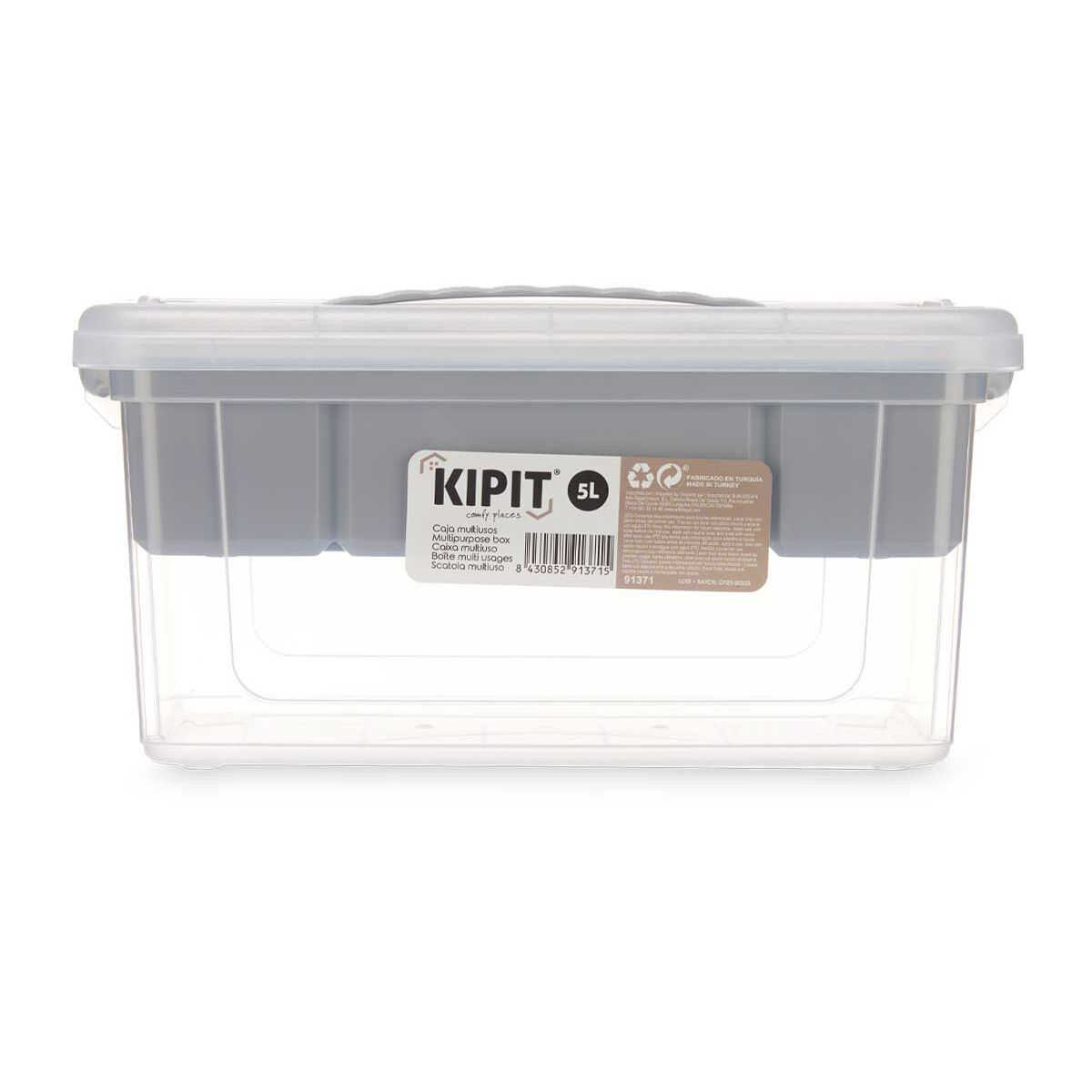 Scatola Multiuso Grigio Trasparente Plastica 5 L 29,5 x 14,5 x 19,2 cm (6 Unità)
