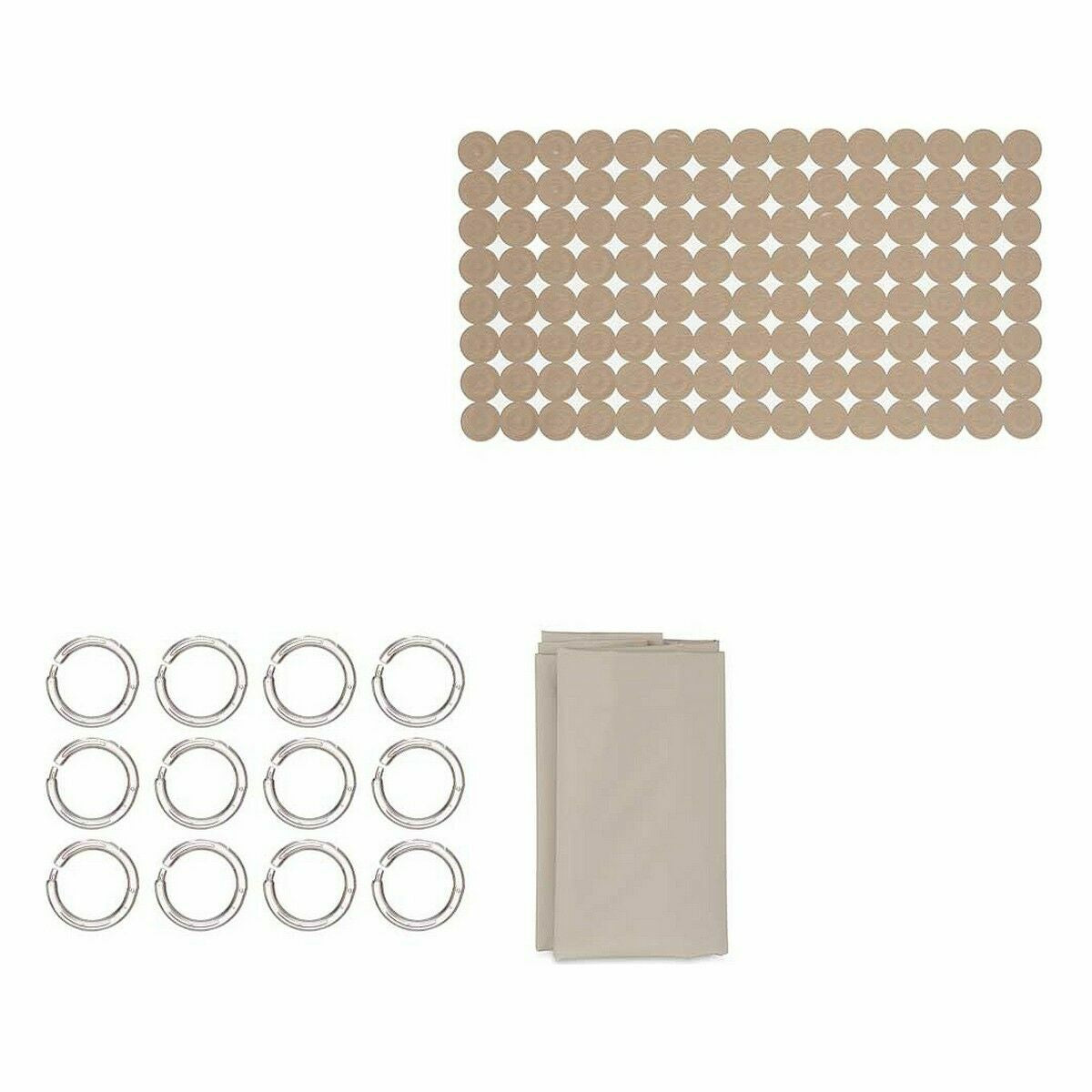 Set da Bagno Beige PVC Polietilene EVA (12 Unità)