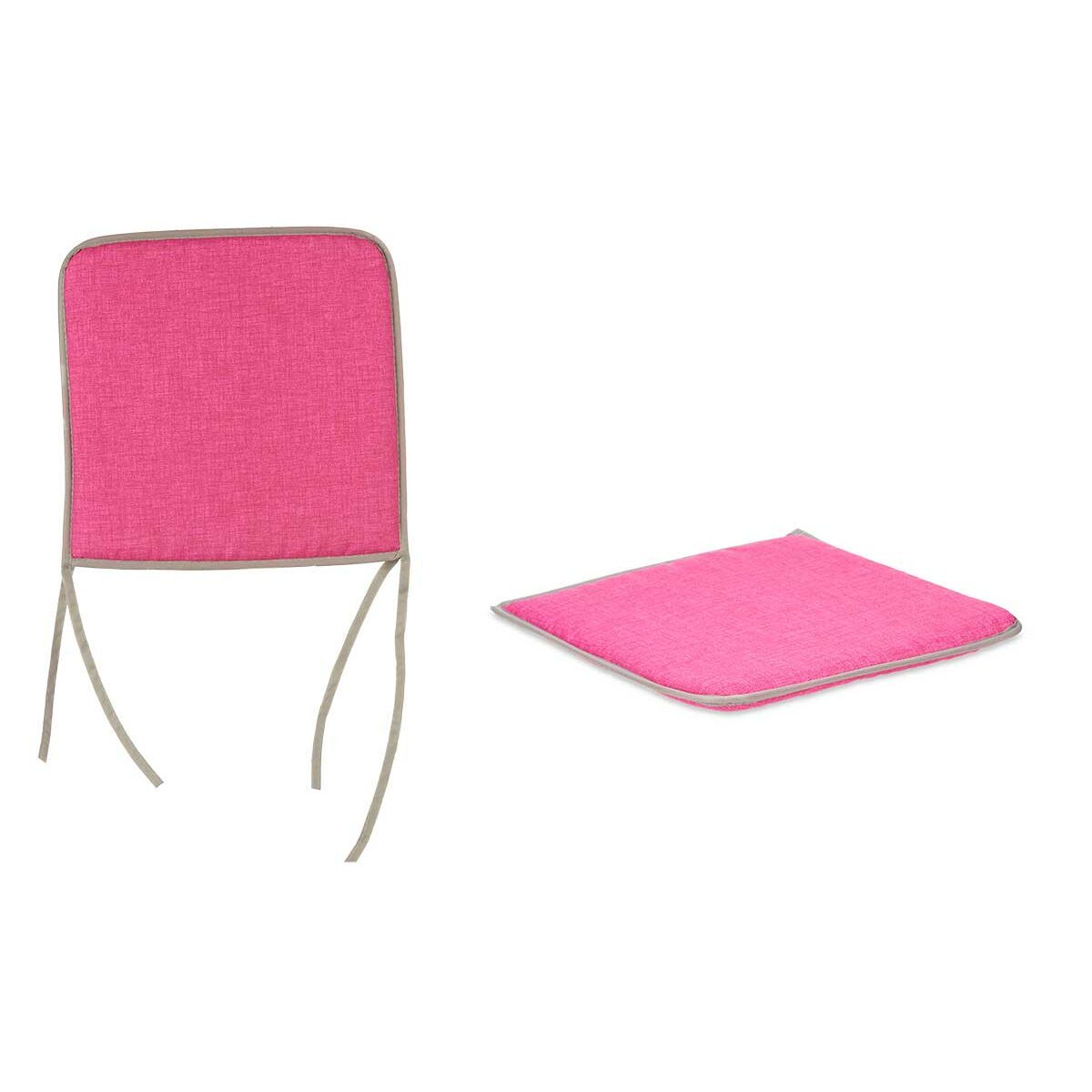 Cuscino per sedie Rosa 38 x 2,5 x 38 cm (4 Unità)