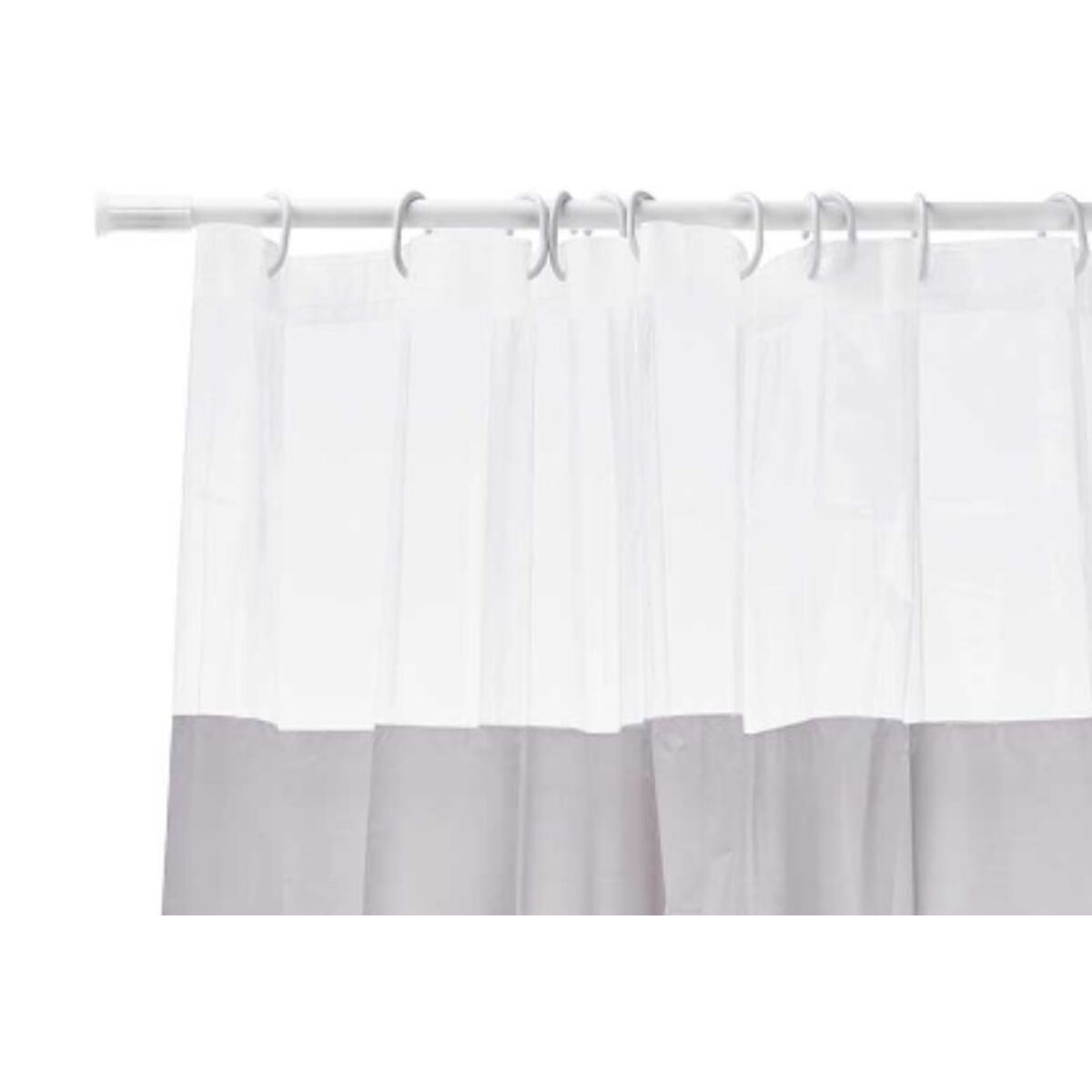 Tenda da Doccia Trasparente 180 x 180 cm Grigio Plastica PEVA (12 Unità)
