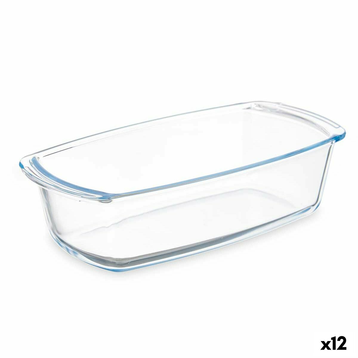 Teglia da Cucina Con manici Trasparente Vetro Borosilicato 1,6 L 27 x 7,2 x 14 cm (12 Unità)