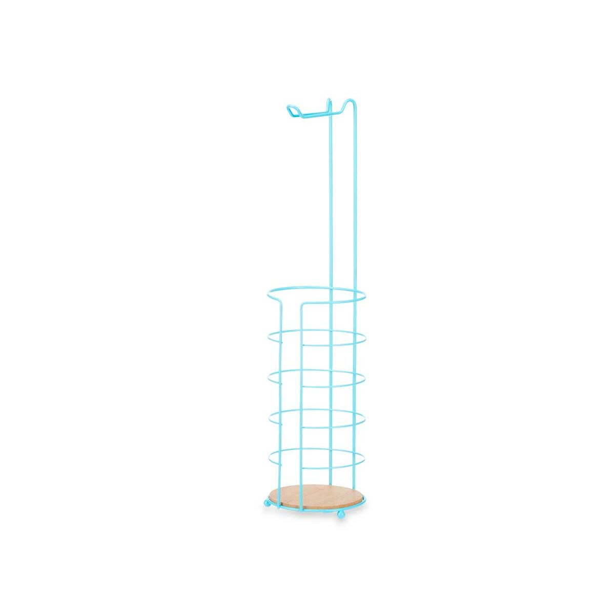 Portarotolo di Carta Igienica Azzurro Metallo Bambù 16,5 x 63,5 x 16,5 cm (4 Unità)