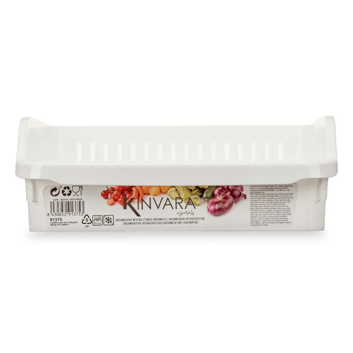 Contenitore per Frigorifero Bianco Plastica 26 x 9,3 x 30,5 cm (24 Unità)
