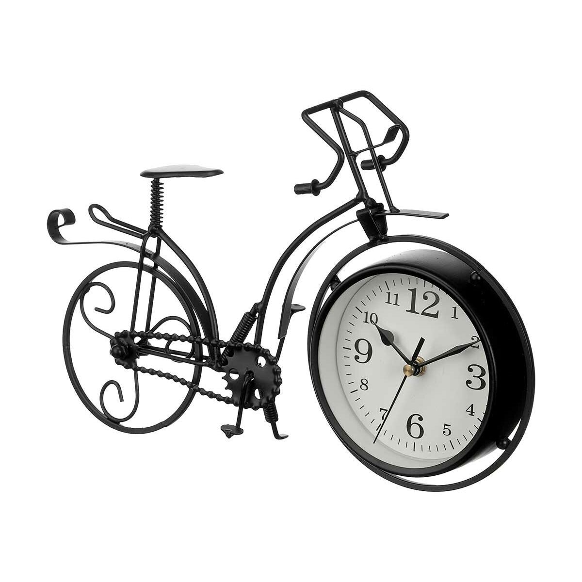 Orologio da Tavolo Bicicletta Nero Metallo 33 x 22,5 x 4,2 cm (4 Unità)