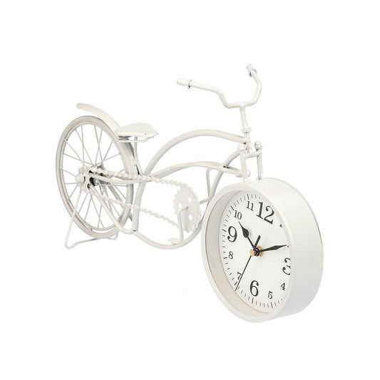 Orologio da Tavolo Bicicletta Bianco Metallo 42 x 24 x 10 cm (4 Unità)