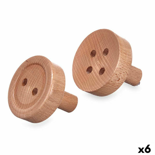 Grucce Marrone Legno Tasti Set 2 Pezzi (6 Unità)