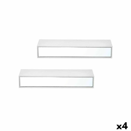 Mensole Legno MDF 2 Pezzi Specchio Set (4 Unità)