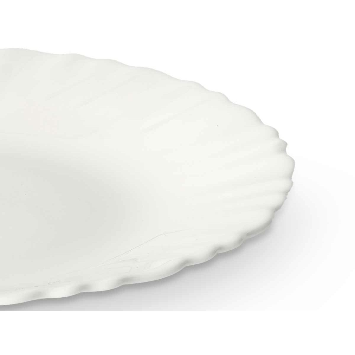 Piatto da Dolce Bianco Vetro 19 x 2 x 19 cm (24 Unità)