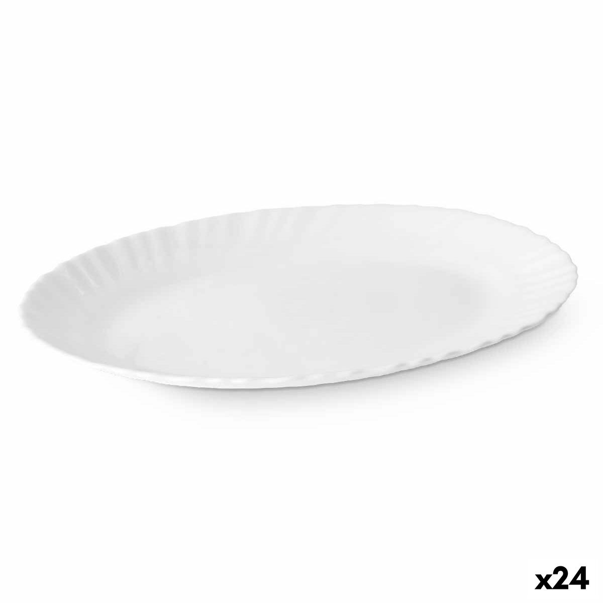 Teglia da Cucina Bianco Vetro 25 x 2 x 19 cm (24 Unità)