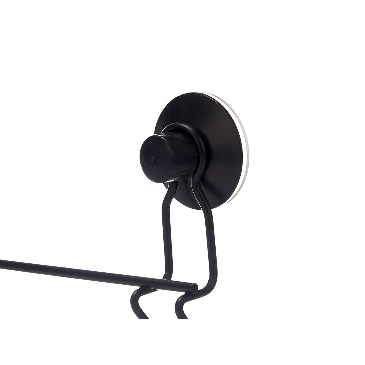 Portasciugamani Nero Acciaio ABS 54 x 15 x 6,5 cm (12 Unità) Doppia