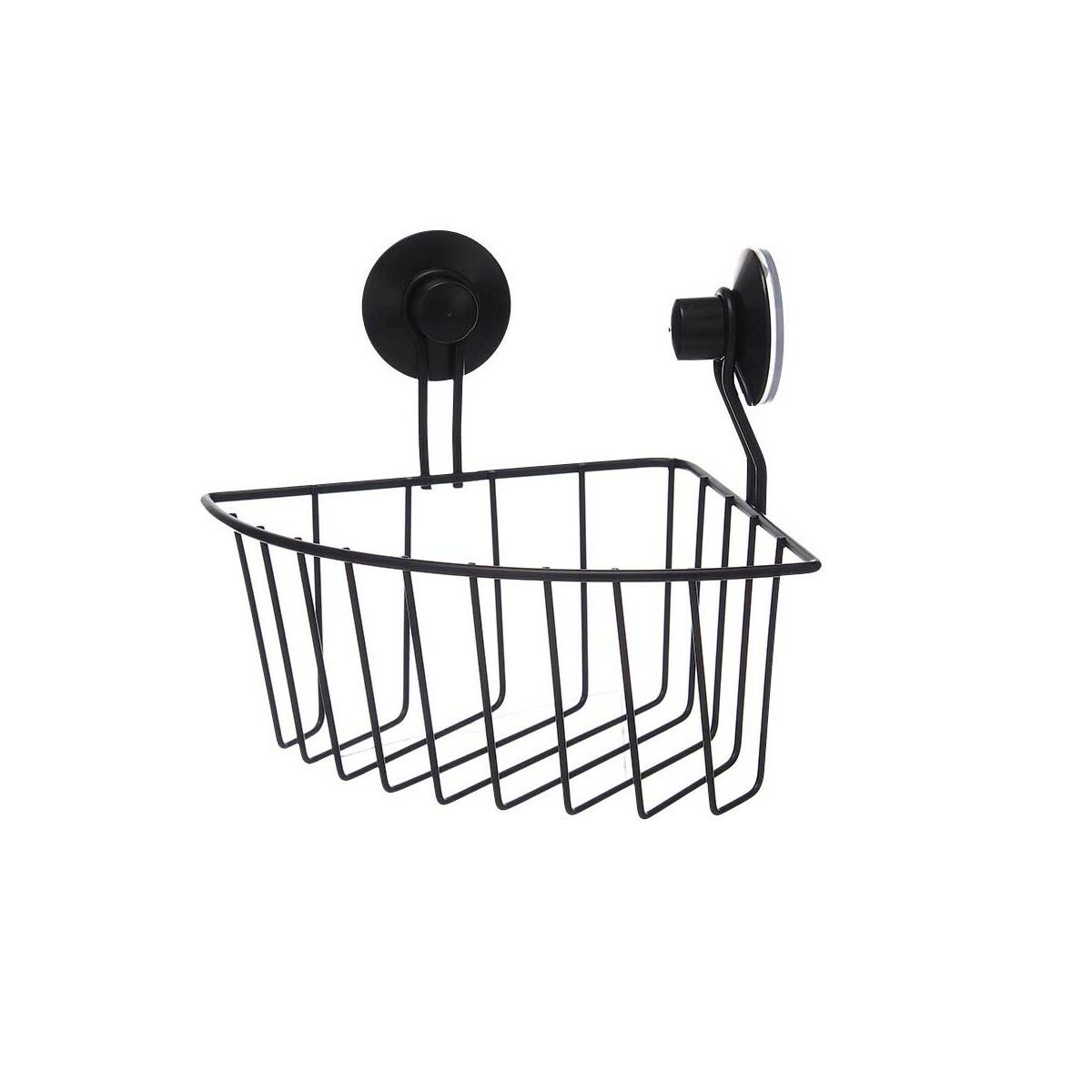 Supporto da Doccia Nero Acciaio ABS 13,5 x 17 x 3 cm (12 Unità)