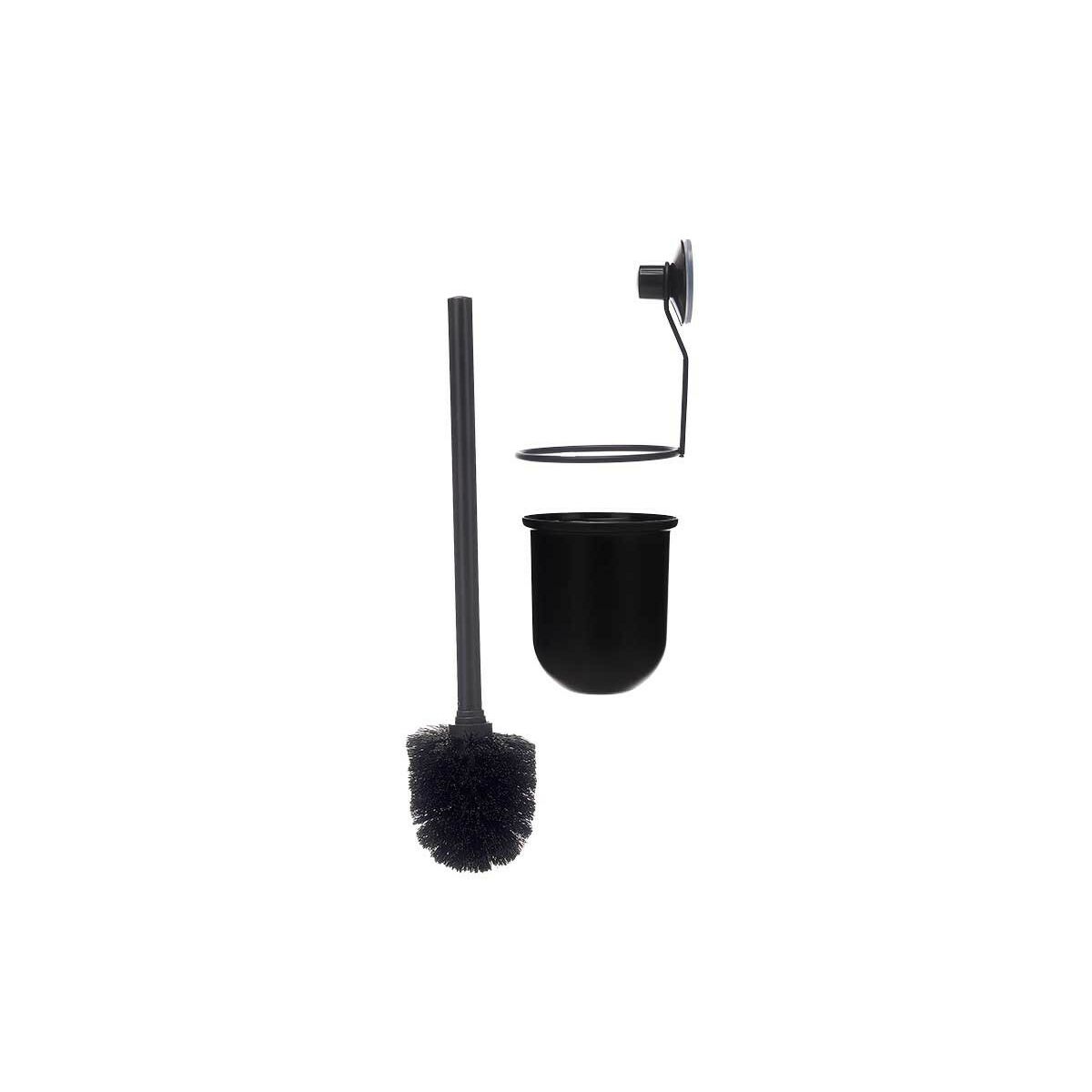 Scopino per il Bagno Nero Acciaio ABS 10 x 36 x 10 cm (12 Unità)