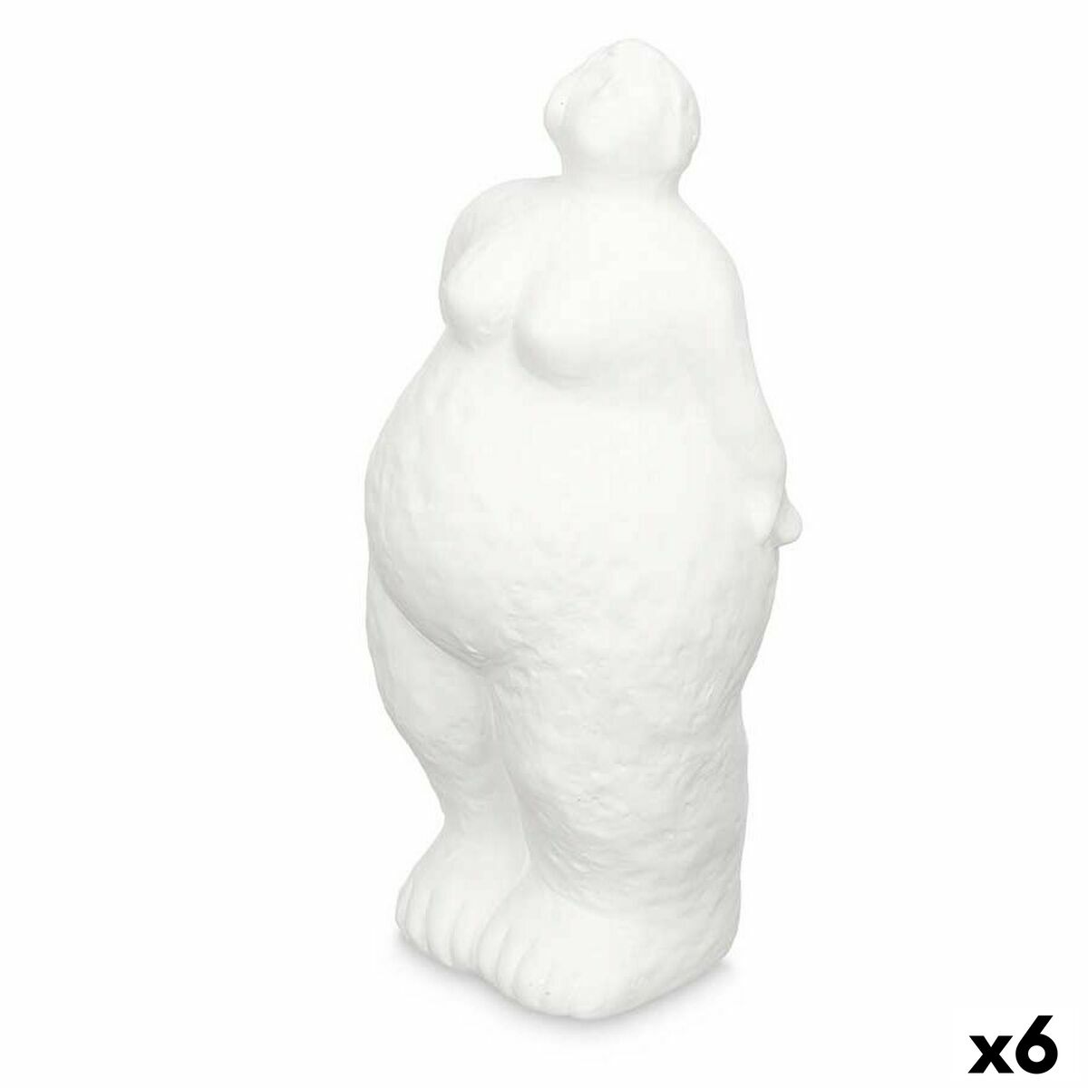 Statua Decorativa Bianco Dolomite 14 x 34 x 12 cm (6 Unità) Donna In piedi