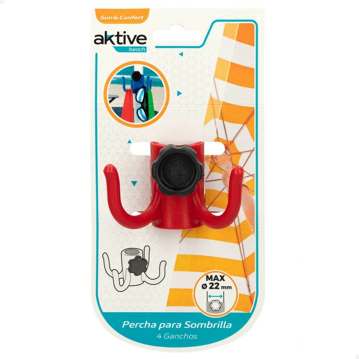 Appendino per ombrellone Colorbaby 11 x 5 x 11 cm Plastica (30 Unità)