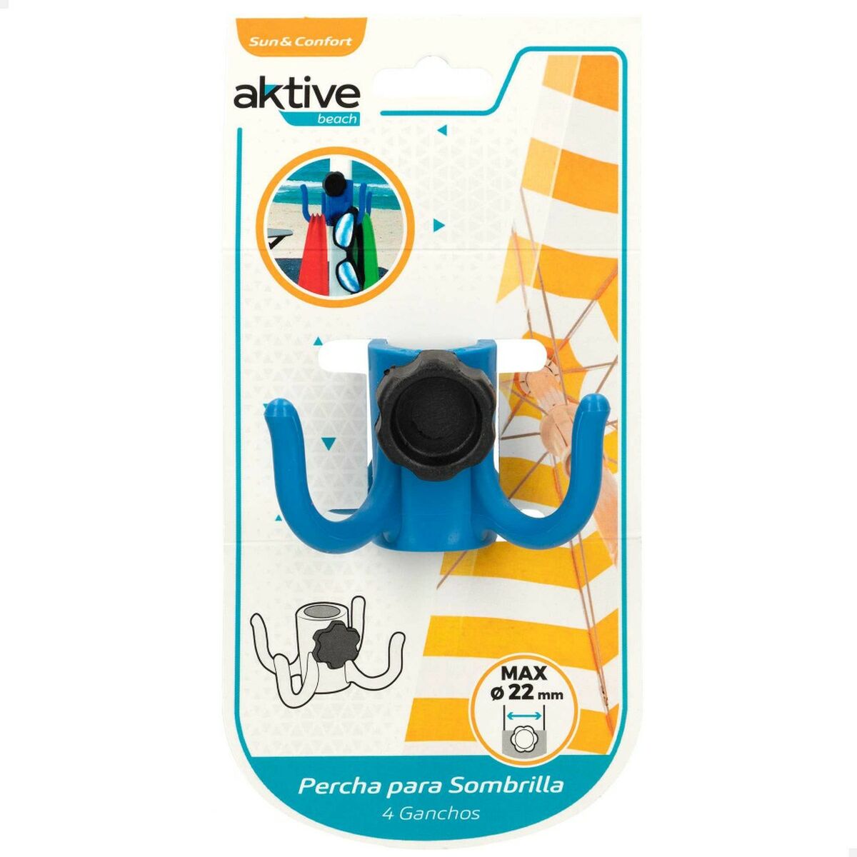 Appendino per ombrellone Colorbaby 11 x 5 x 11 cm Plastica (30 Unità)