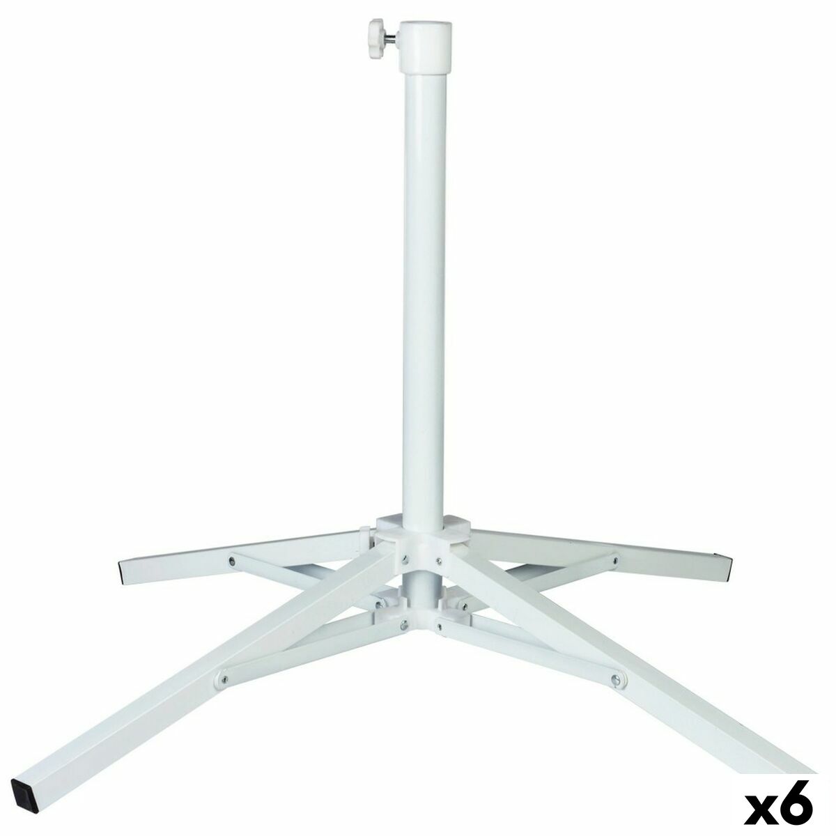 Base per Ombrellone Aktive 65 x 60,5 x 65 cm Metallo Bianco (6 Unità)