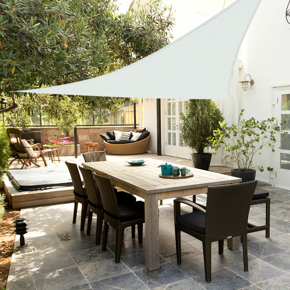 Tenda Aktive Triangolare 500 x 0,5 x 500 cm Poliestere (4 Unità)
