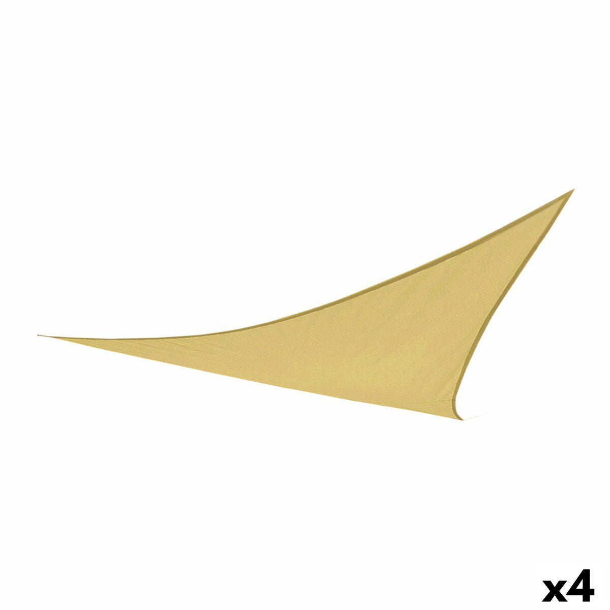 Tenda Aktive Triangolare 360 x 0,5 x 360 cm Poliestere Crema (4 Unità)