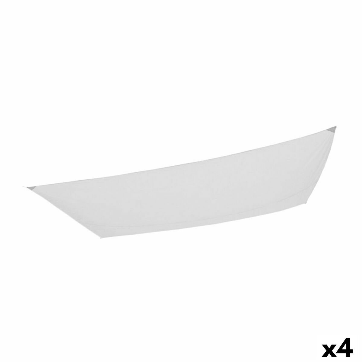 Tenda Aktive Triangolare 200 x 0,5 x 300 cm Poliestere Bianco (4 Unità)