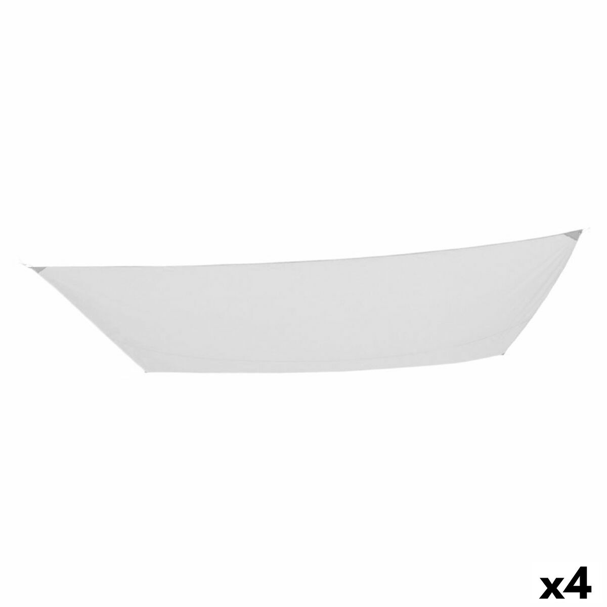 Tenda Aktive Triangolare 300 x 400 cm Poliestere Bianco (4 Unità)