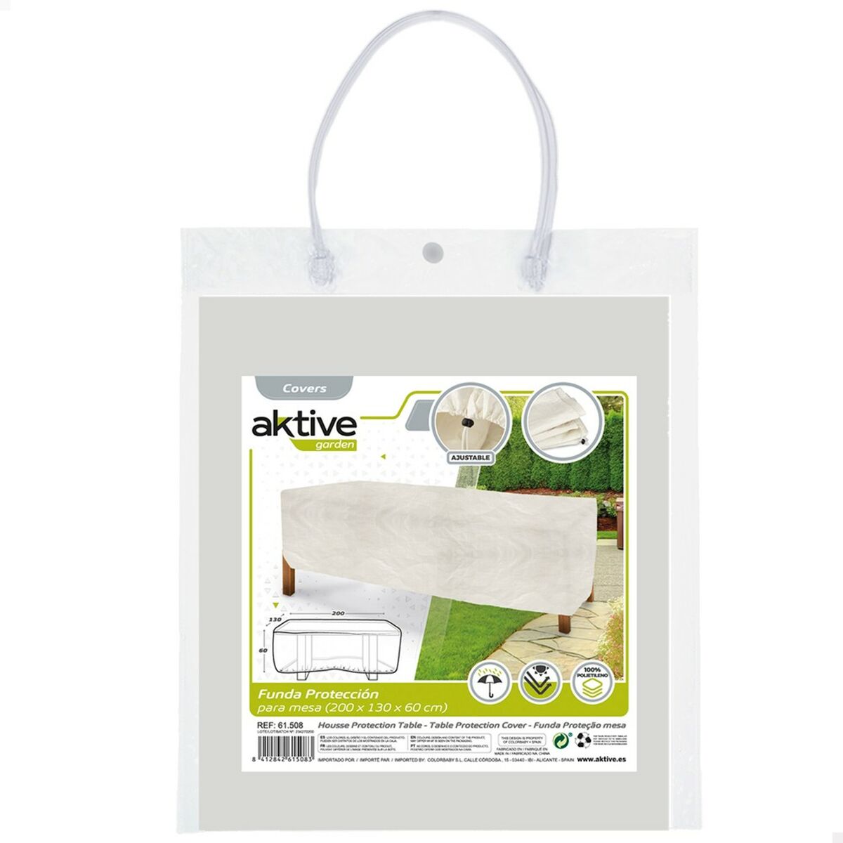 Custodia Protettrice Aktive Tavoli 200 x 60 x 130 cm Polietilene (6 Unità)