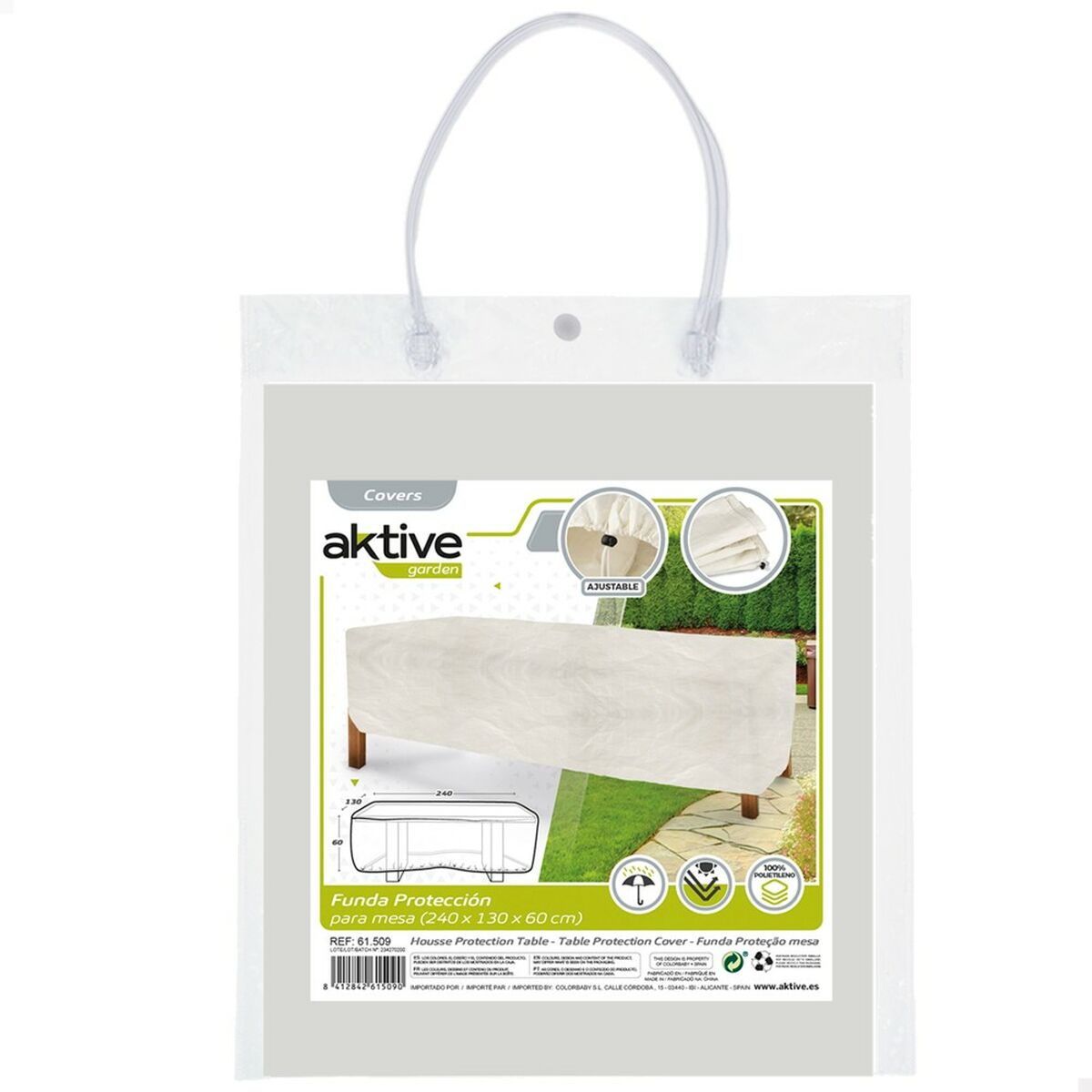 Custodia Protettrice Aktive Tavoli 240 x 60 x 130 cm Polietilene (6 Unità)