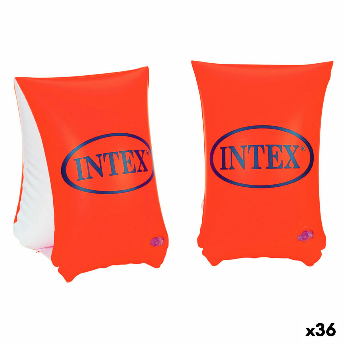 Manicotti Intex Rosso Neon 30 x 15 cm (36 Unità)
