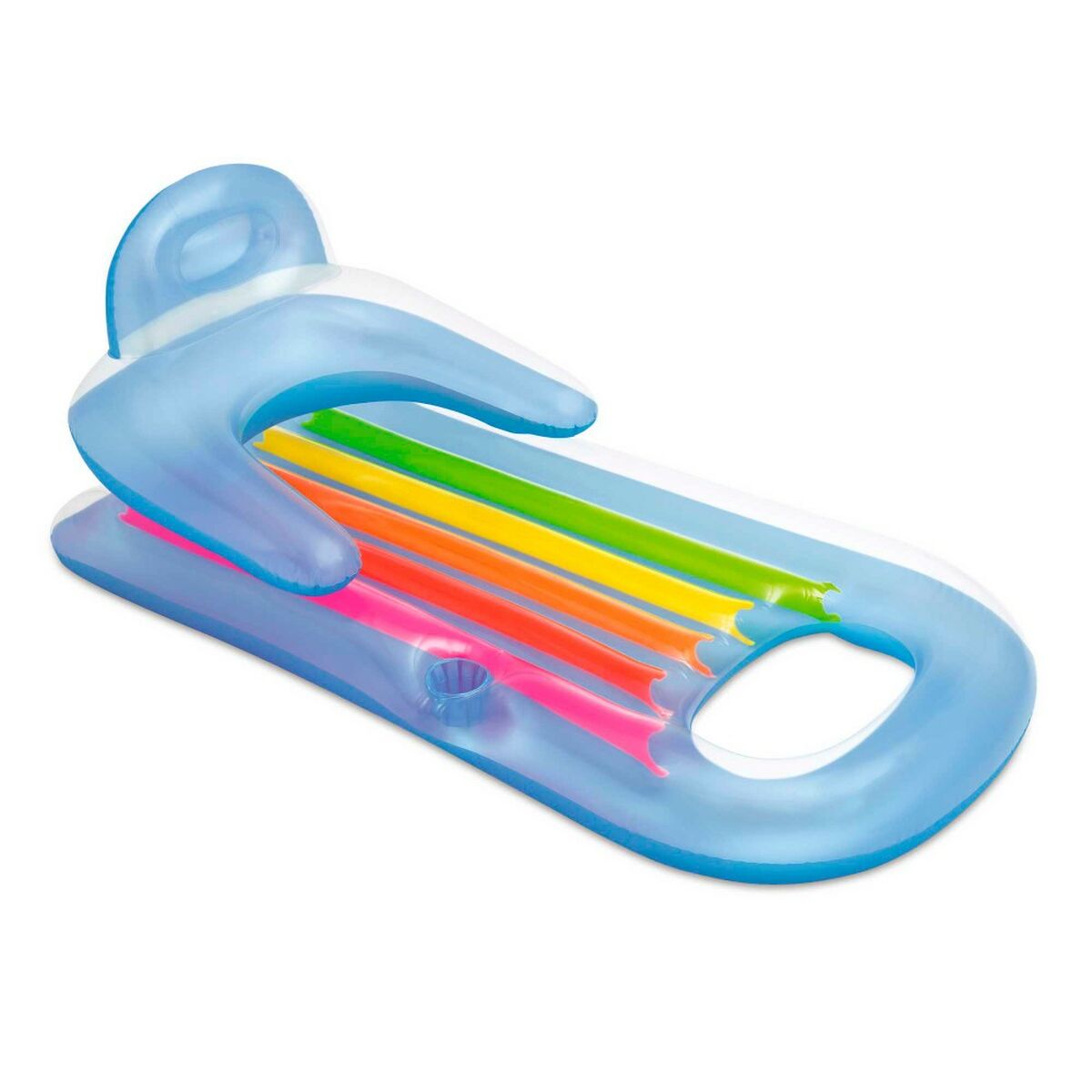 Poltrona Gonfiabile da Piscina Intex Arcobaleno 160 x 53 x 85 cm (6 Unità)