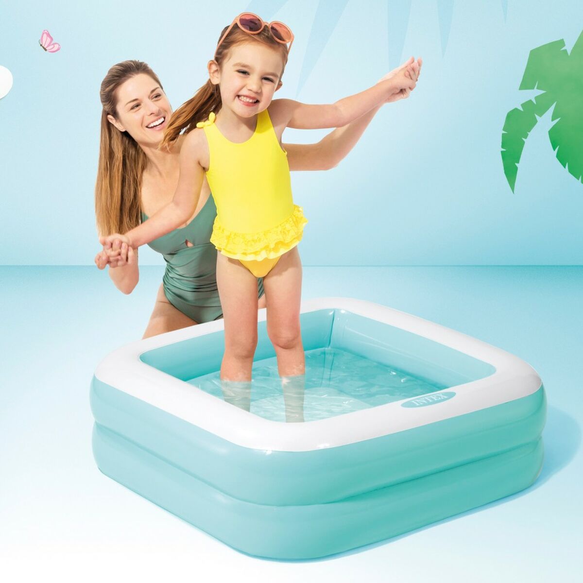 Piscina Gonfiabile per Bambini Intex Quadrato 57 L 86 x 25 x 86 cm (6 Unità)