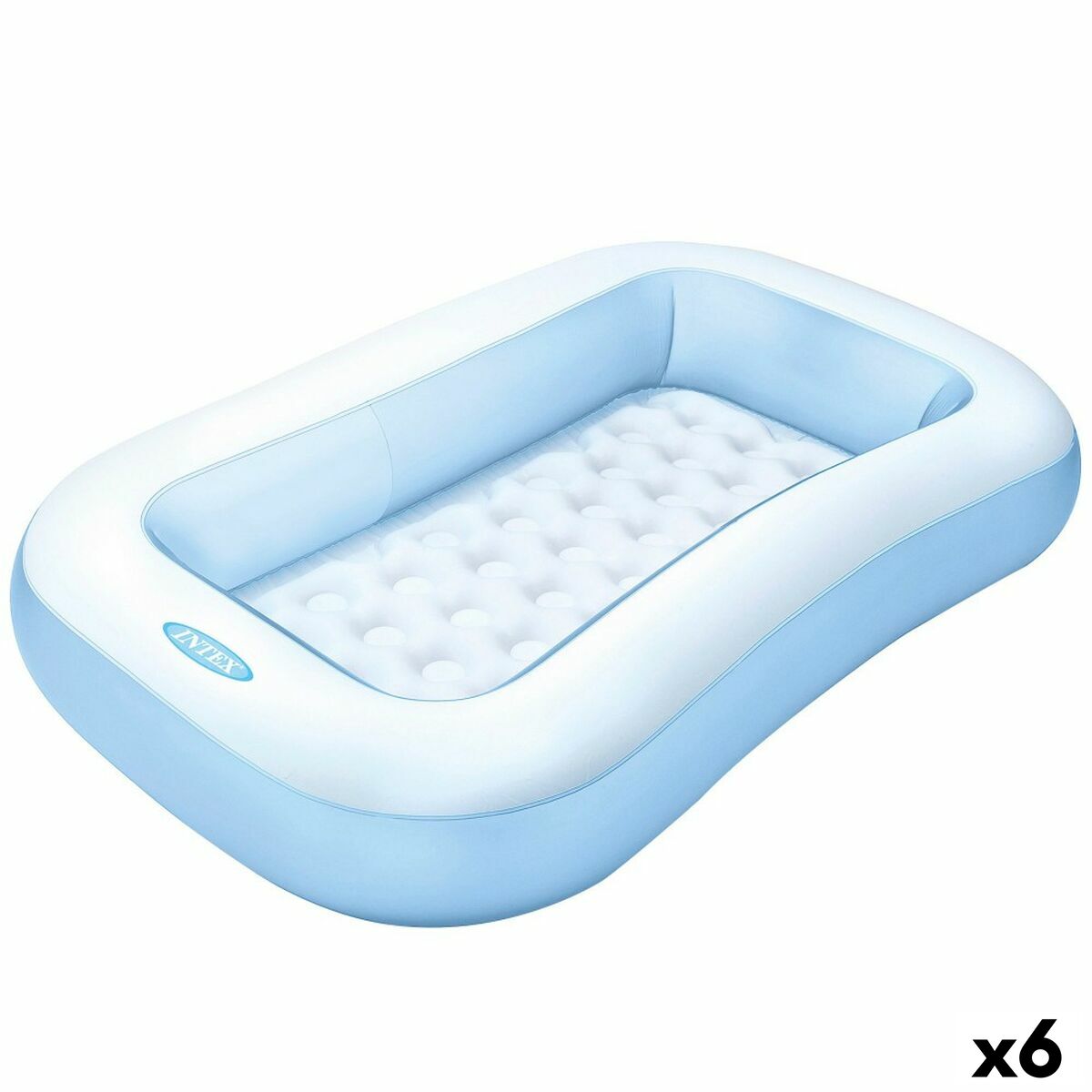 Piscina Gonfiabile per Bambini Intex Rettangolare Azzurro Bianco 166 x 25 x 100 cm 90 L (6 Unità)
