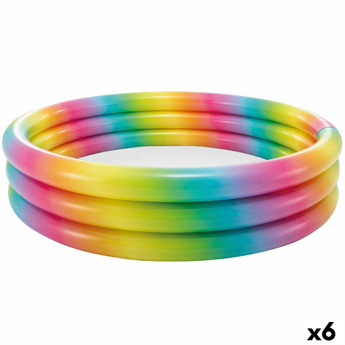 Piscina Gonfiabile per Bambini Intex Multicolore Anelli 168 x 38 x 168 cm 581 L (6 Unità)