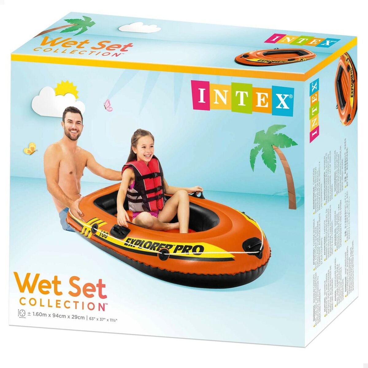Barca Gonfiabile Intex Explorer Pro 100 160 x 29 x 94 cm