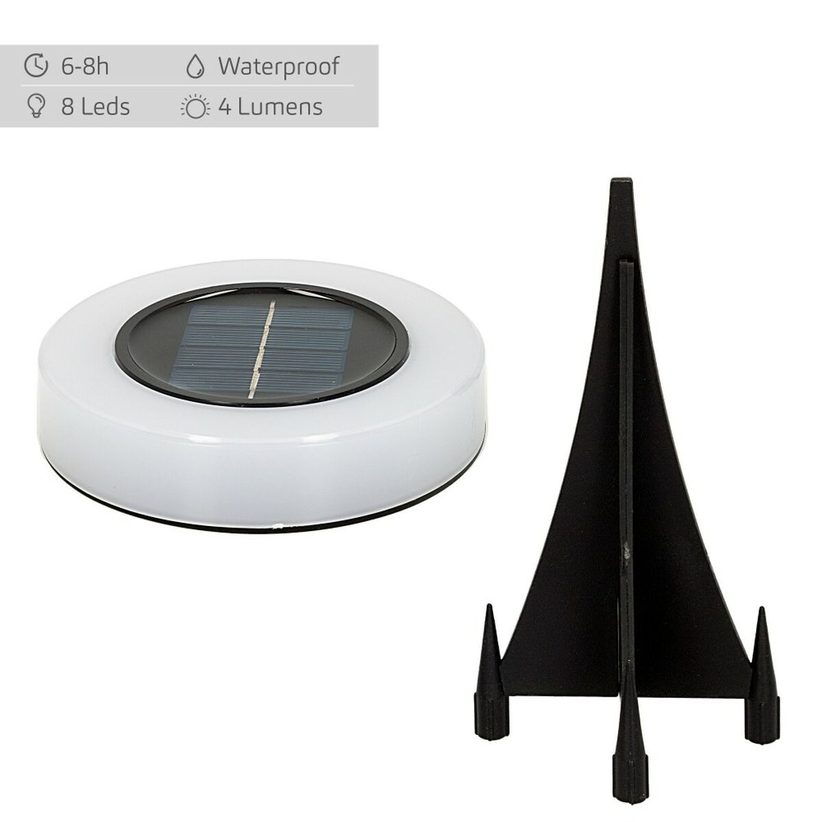 Set di picchetti solari da giardino Aktive 4 Pezzi ABS 10,5 x 12,5 x 10,5 cm (6 Unità)