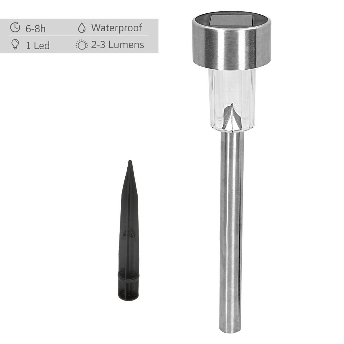 Set di picchetti solari da giardino Aktive 6 Pezzi Plastica 5,5 x 36 x 5,5 cm (6 Unità)