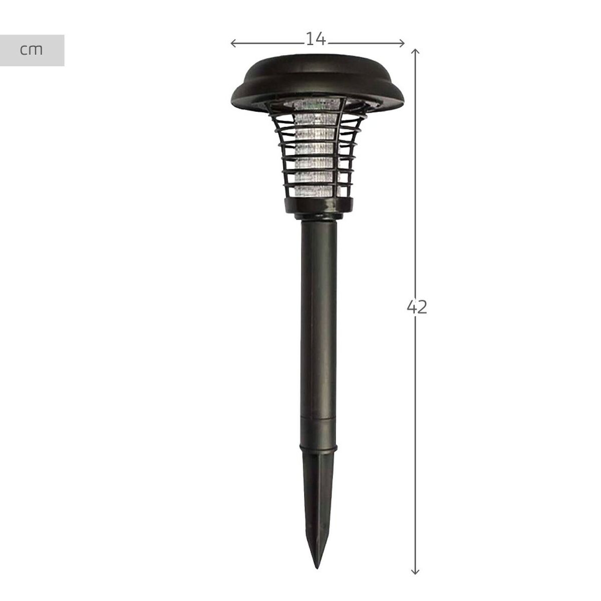 Picchetto solare da giardino Aktive polipropilene 14 x 42 x 14 cm (4 Unità)