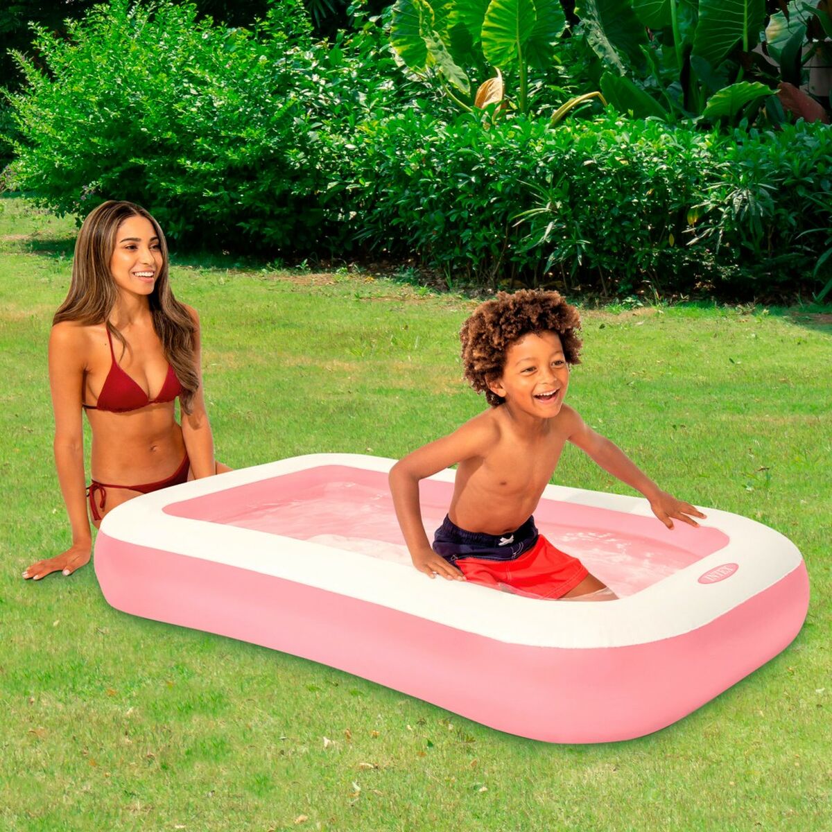 Piscina Gonfiabile per Bambini Intex Bianco Rosa 90 L 167 x 26 x 101 cm (6 Unità)